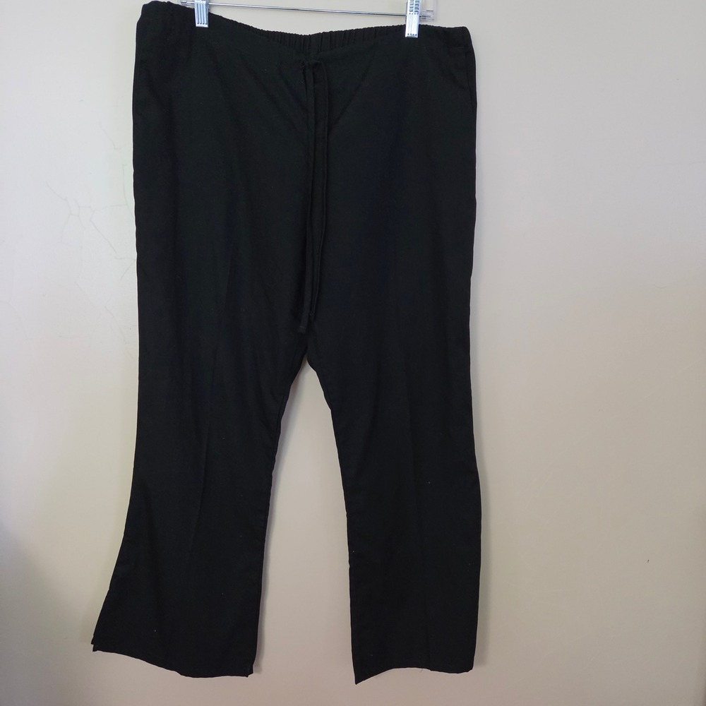 Cherokee Workwear Flair Leg Black Scrub Pants M Utility